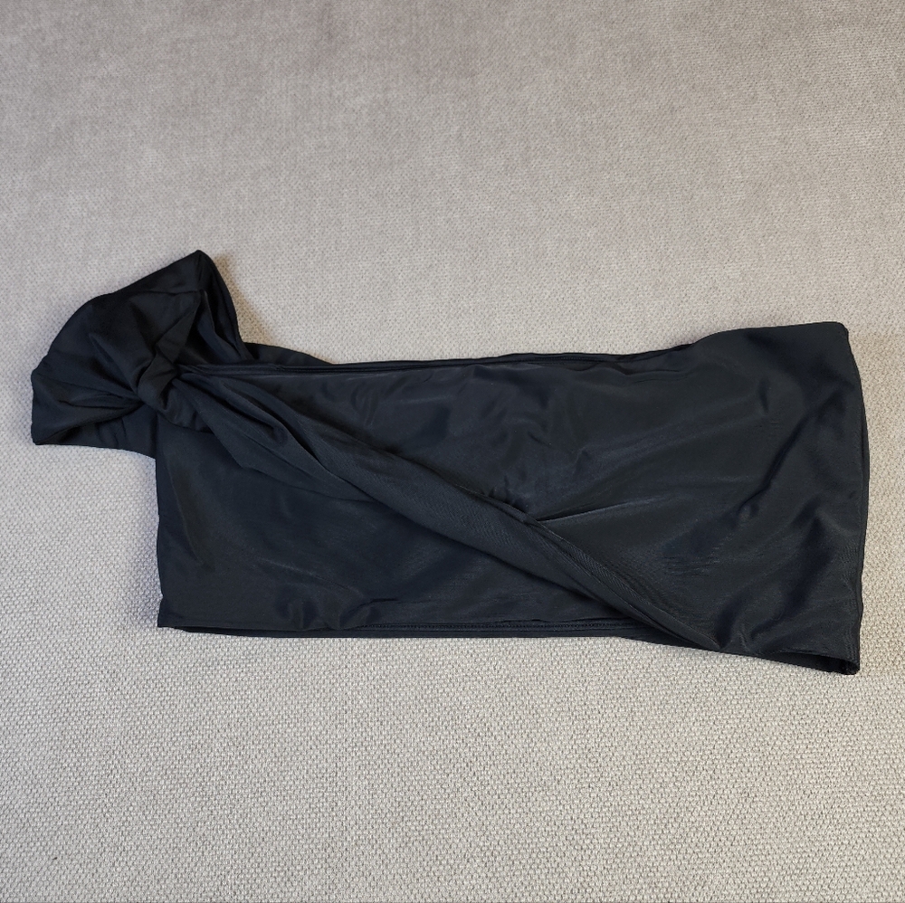 NWT Club‎ L London Dusk Black Draped Bandeau Bikini Top Women's Size 10 - Picture 15 of 16